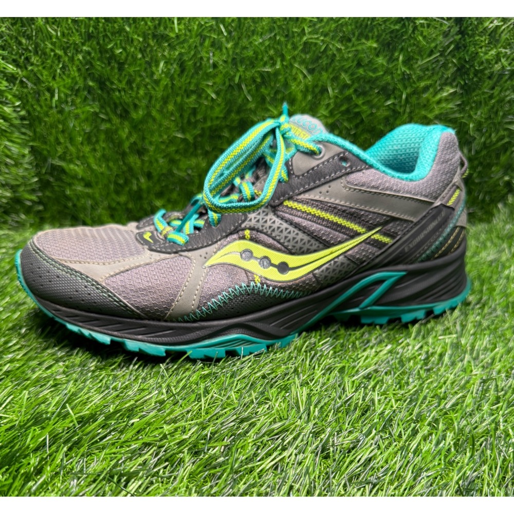Saucony Excursion TR7 Womens 9.5 Trail Running Shoes Grey Teal Citron S15175-12